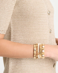 Chico's | White Resin Glam Stretch Bracelet