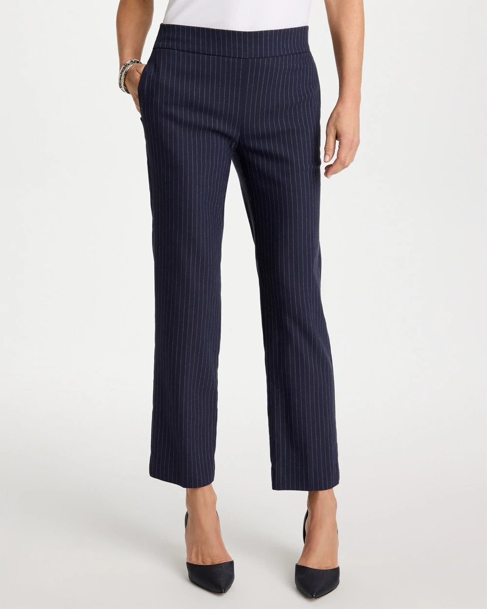 Chico's | Brigitte™ Straight Pinstripe Cropped Pants