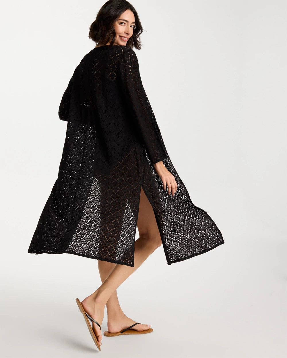 Chico's | Long Knit Swim Cover-Up