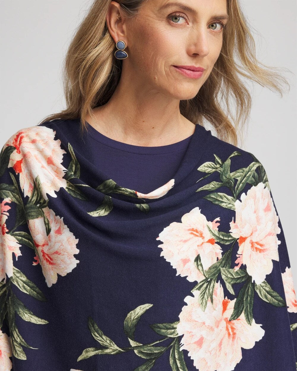 Chico's | Asymmetrical Convertible Sweater Poncho
