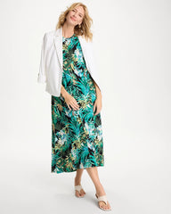 Chico's | Palm Printed Knit Maxi Dress