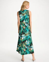 Chico's | Palm Printed Knit Maxi Dress