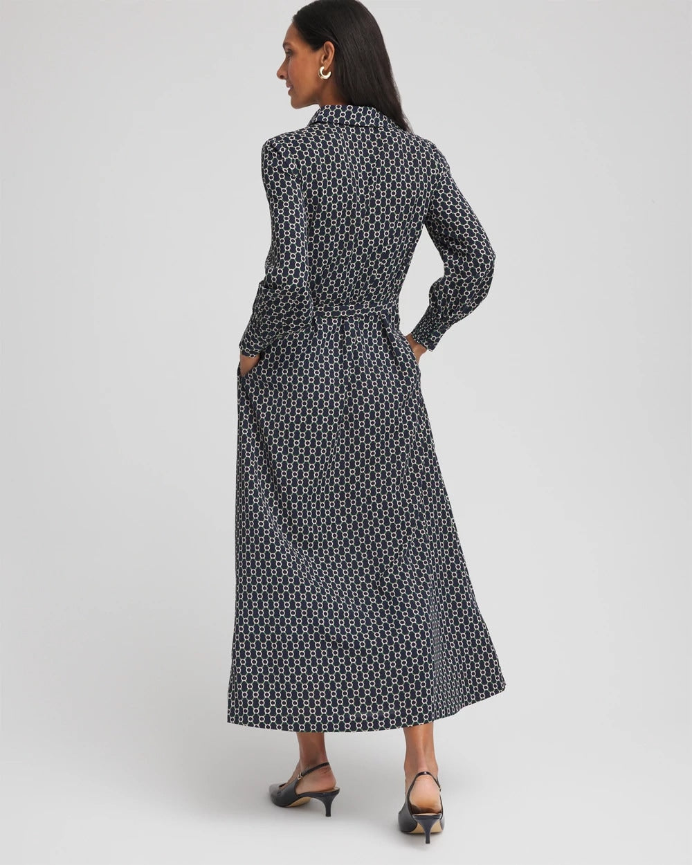 Chico's | Chain Print Maxi Shirtdress
