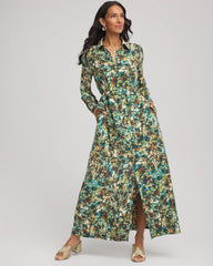 Chico's | Printed Long-Sleeved Shirtdress