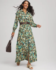 Chico's | Printed Long-Sleeved Shirtdress