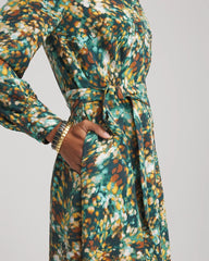 Chico's | Printed Long-Sleeved Shirtdress