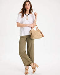 Chico's | Scallop Pull-On Wide-Leg Crop Jeans