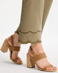 Chico's | Scallop Pull-On Wide-Leg Crop Jeans