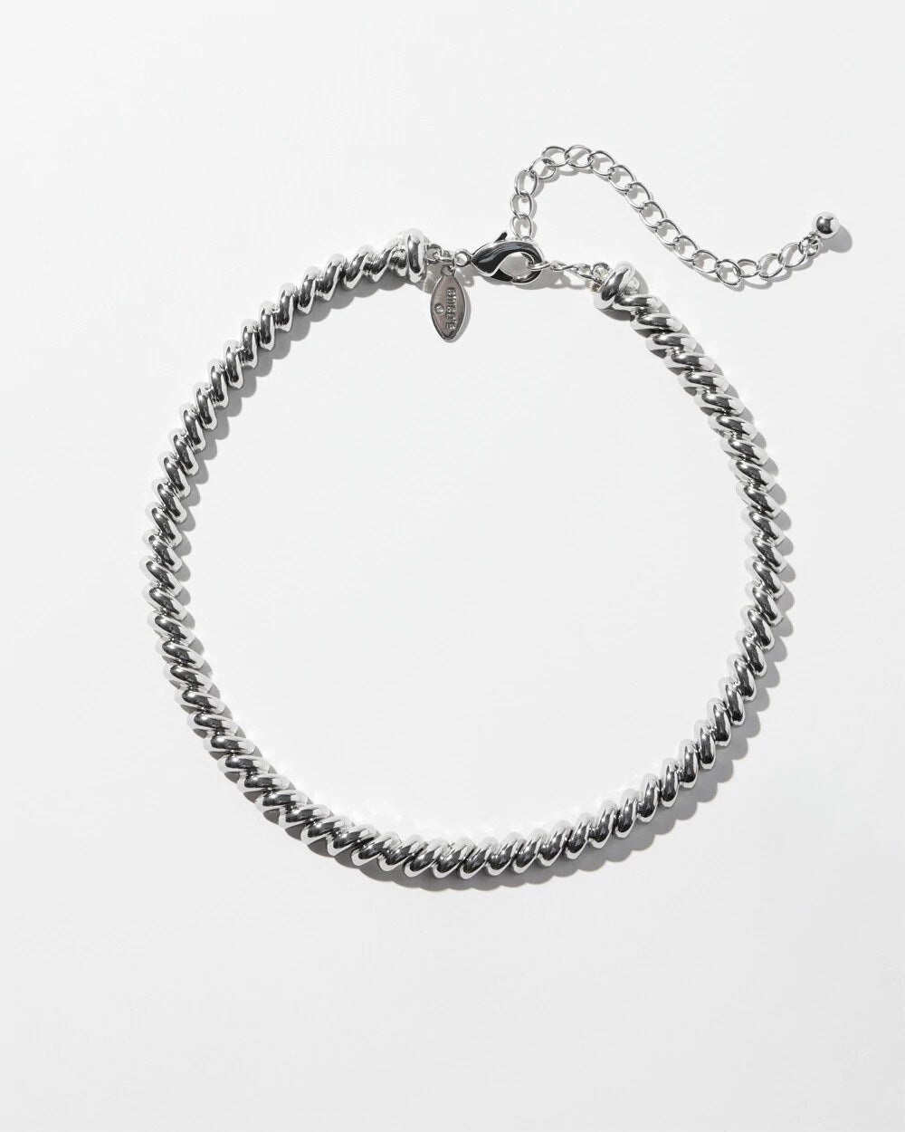 Chico's | Silver Tone Twist Collar Necklace