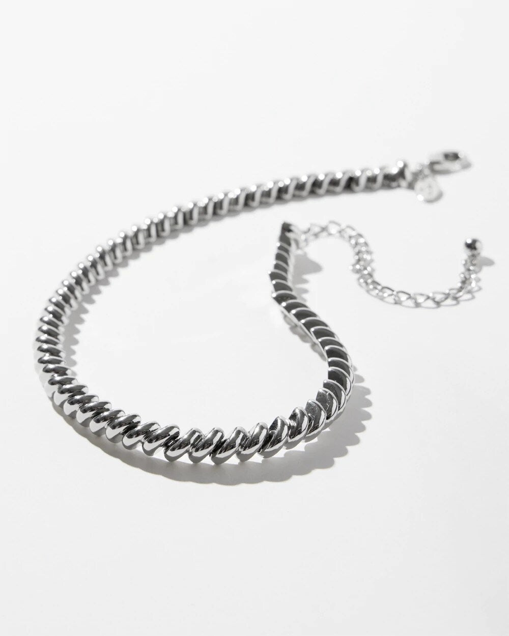 Chico's | Silver Tone Twist Collar Necklace