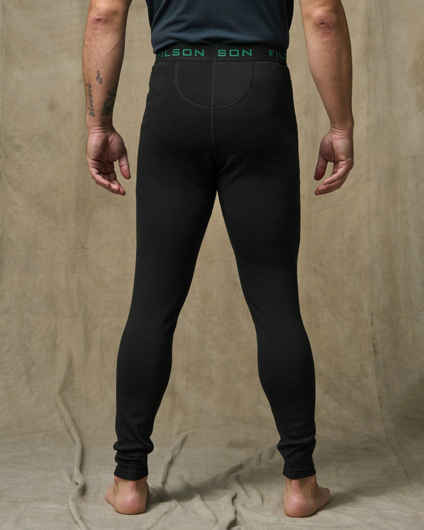 Filson Men 400g Merino Wool Bottoms - Black